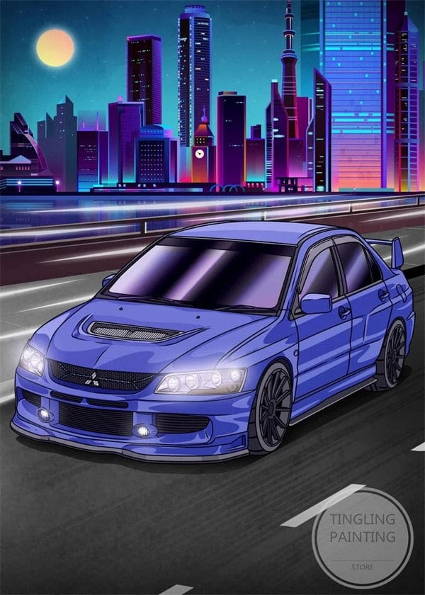 Customz Central Evo Car Sci-Fi Metal Posters