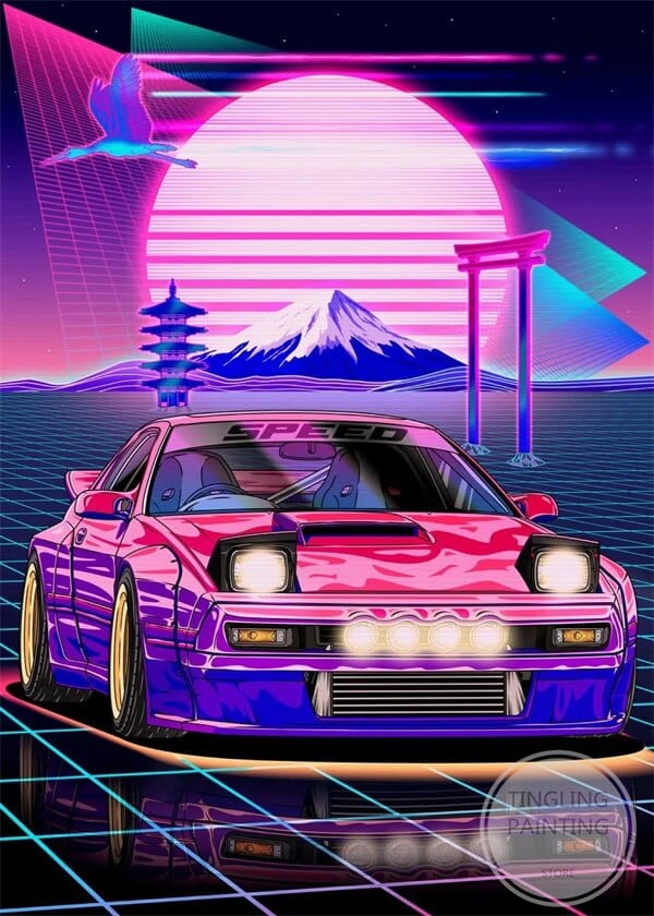 Customz Central MR2 Car Sci-Fi Metal Posters