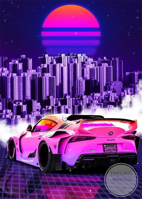 Customz Central New Supra Car Sci-Fi Metal Posters