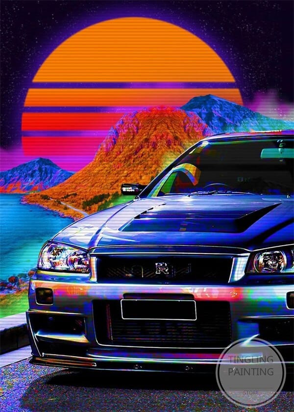 Customz Central R34 close Car Sci-Fi Metal Posters