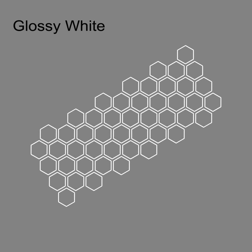 Customz Central Glossy White Honeycomb Style Decal