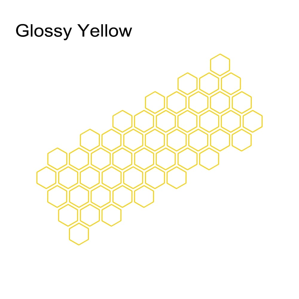 Customz Central Glossy Yellow Honeycomb Style Decal