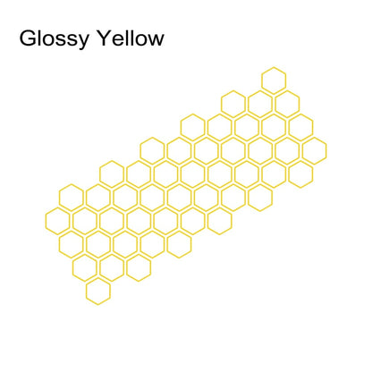 Customz Central Glossy Yellow Honeycomb Style Decal