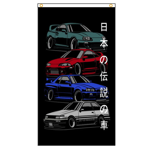 Customz Central A / 60 x 90cm JDM Racing Car Flag