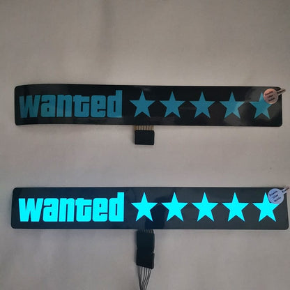 Customz Central Wanted-Blue LED Window Sticker