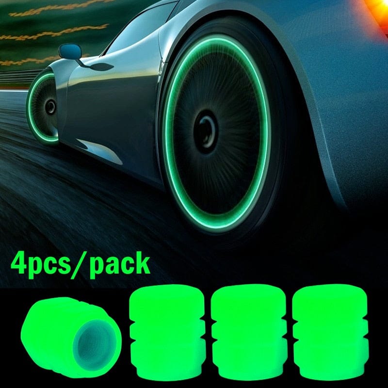 Customz Central 4pcs (Green) Luminous Valve Caps
