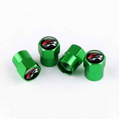 Customz Central 0 Green Metal FR Emblem Valve Stem Caps