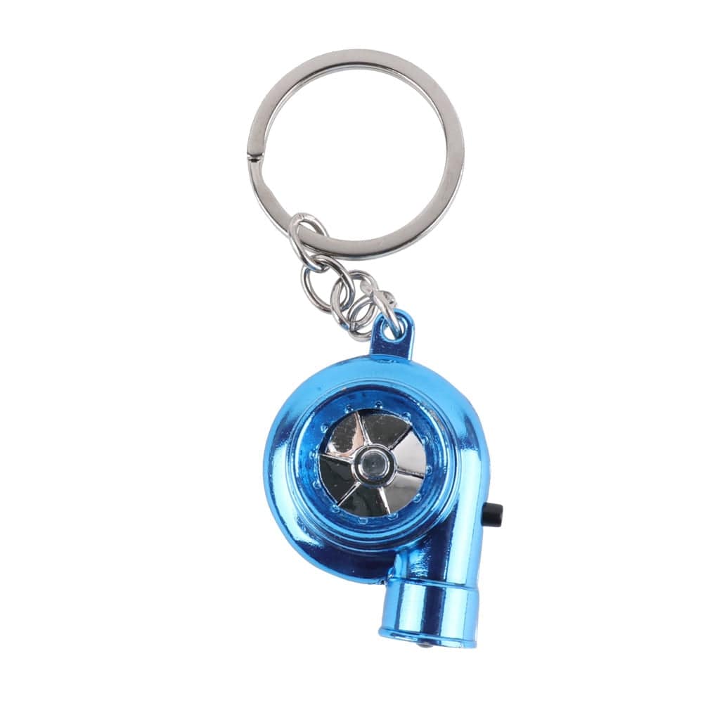 Customz Central Blue Mini LED Whistling Turbocharger keychain