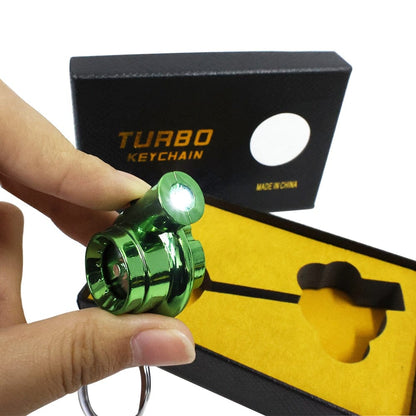 Customz Central Green Mini LED Whistling Turbocharger keychain