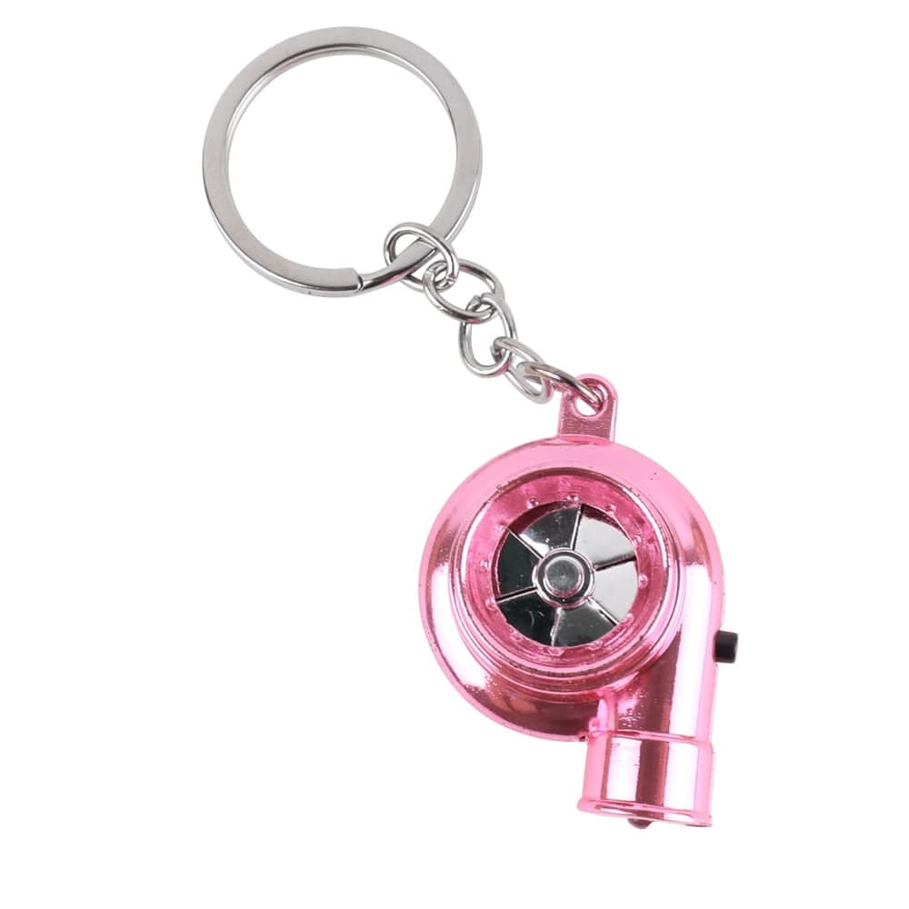 Customz Central Pink Mini LED Whistling Turbocharger keychain