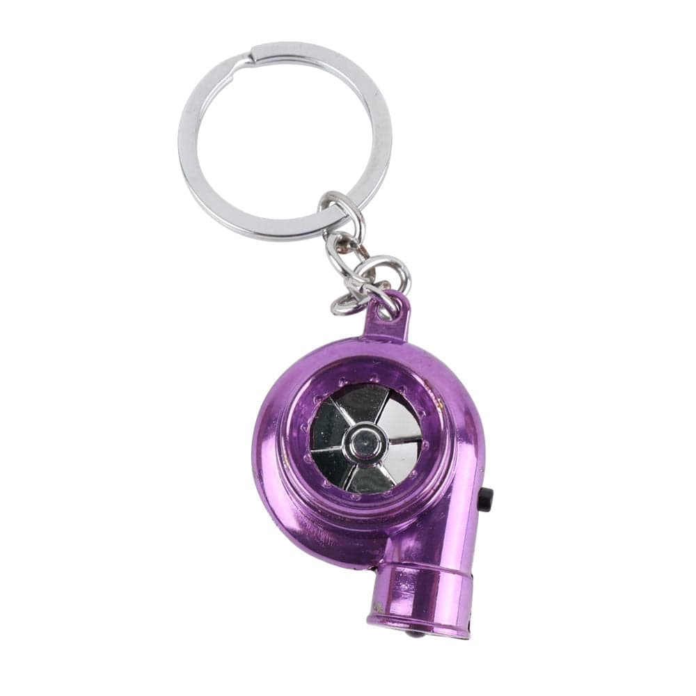 Customz Central Purple Mini LED Whistling Turbocharger keychain