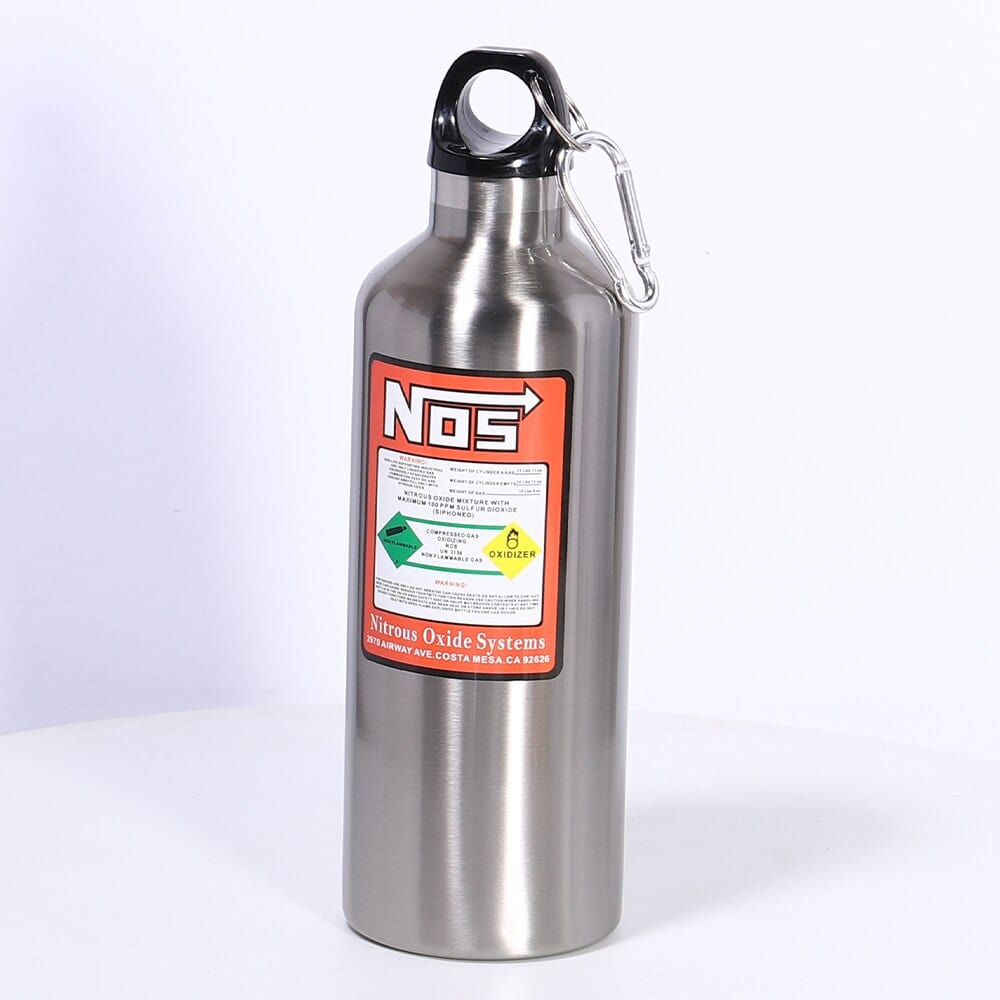Customz Central Silver NOS Nitrogen Water Bottle