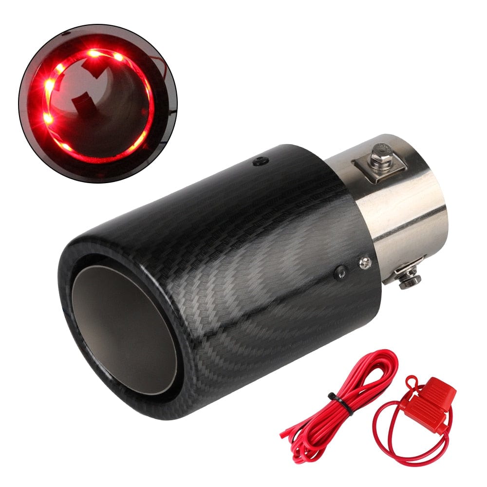 Customz Central 0 Red / Straight Universal LED Exhaust